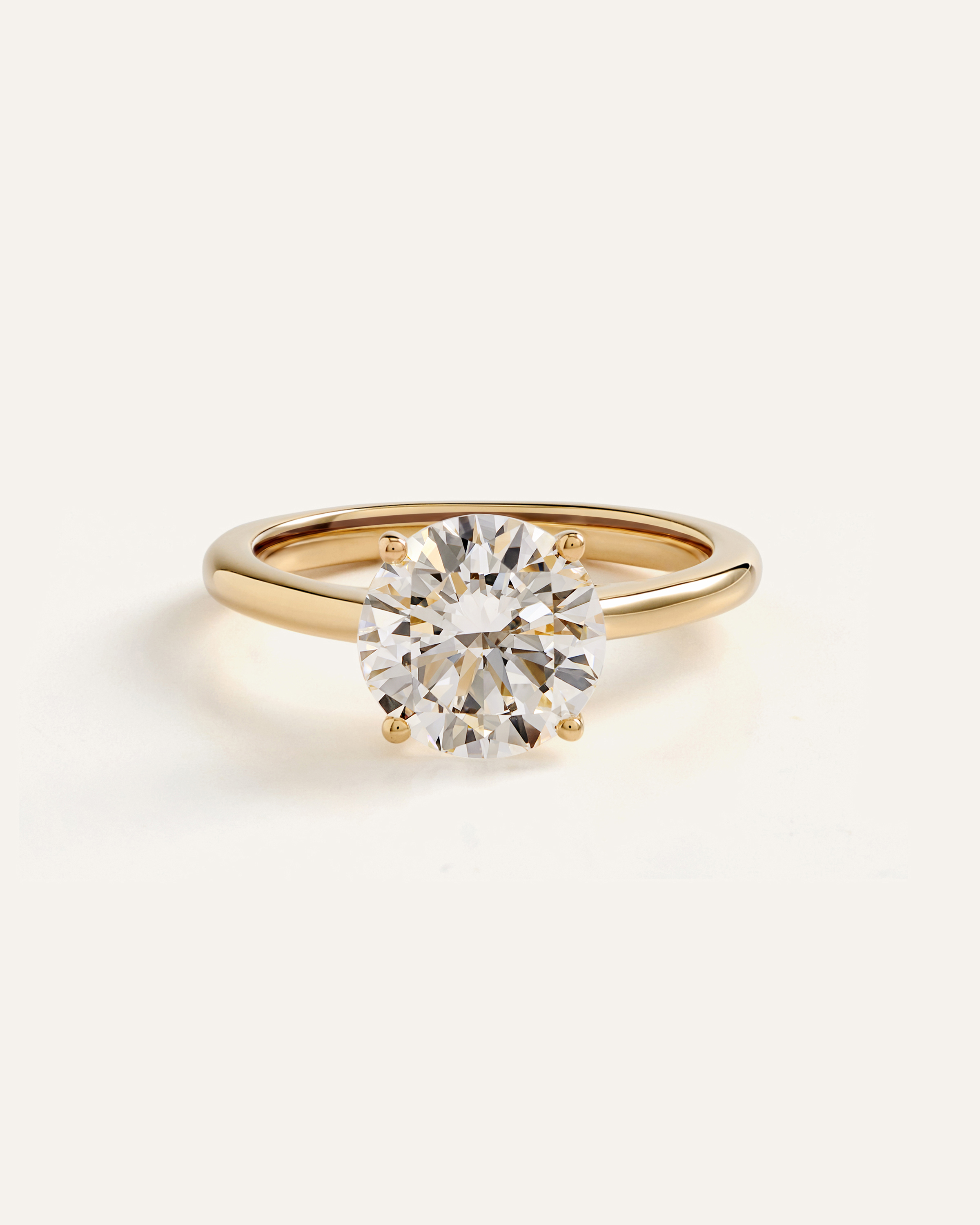Lab Grown Diamond Round Trellis Cathedral Engagement Ring - 2.5ct