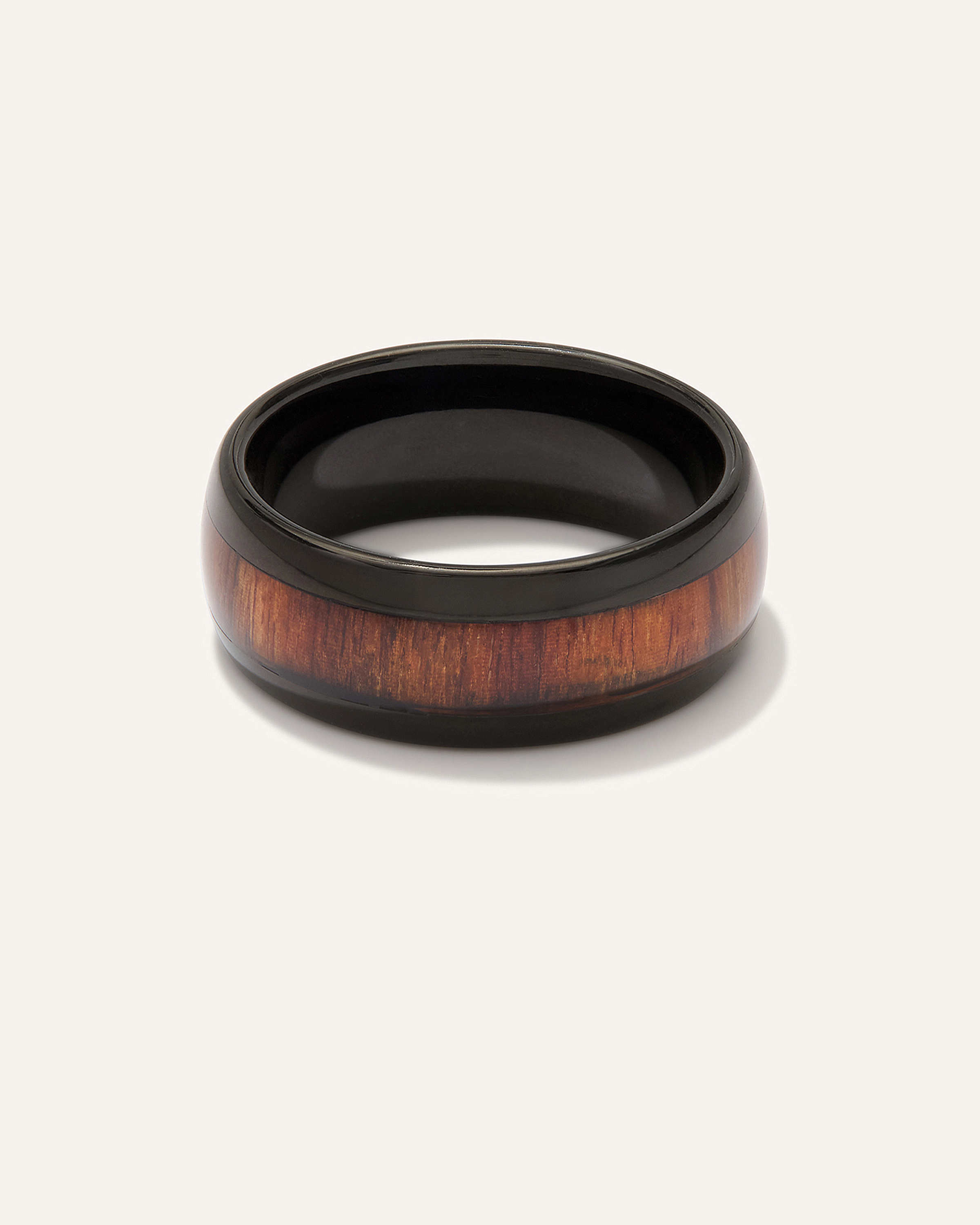 Tungsten Carbide Wood Inlay Band
