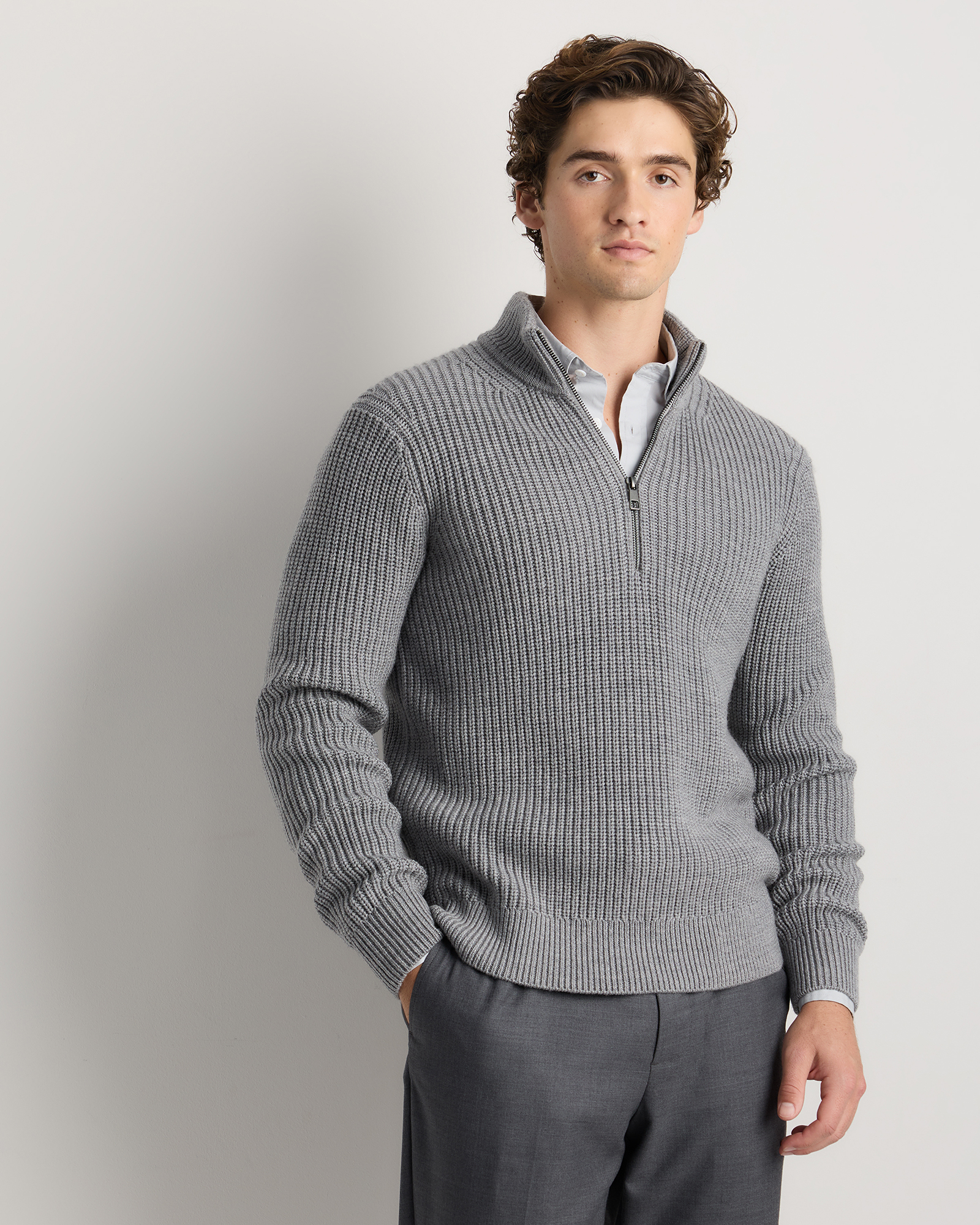 Australian Merino Wool Half Zip Sweater