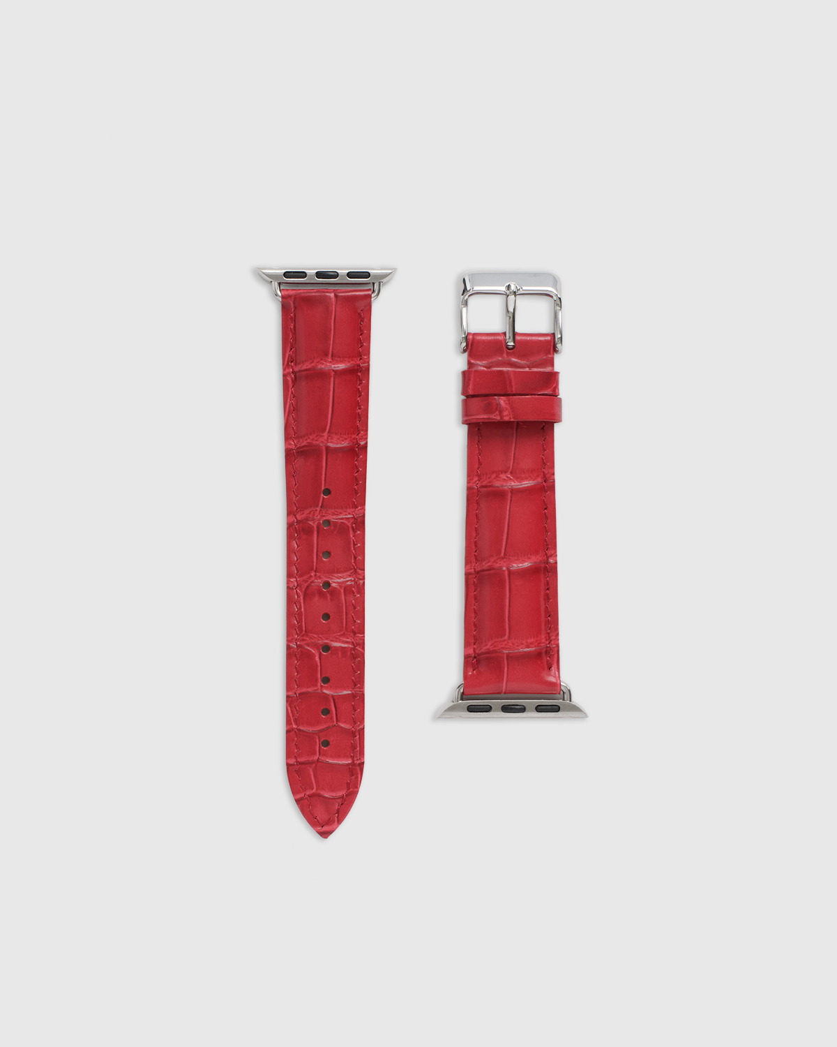 Croc-Embossed Leather Apple Watch Band