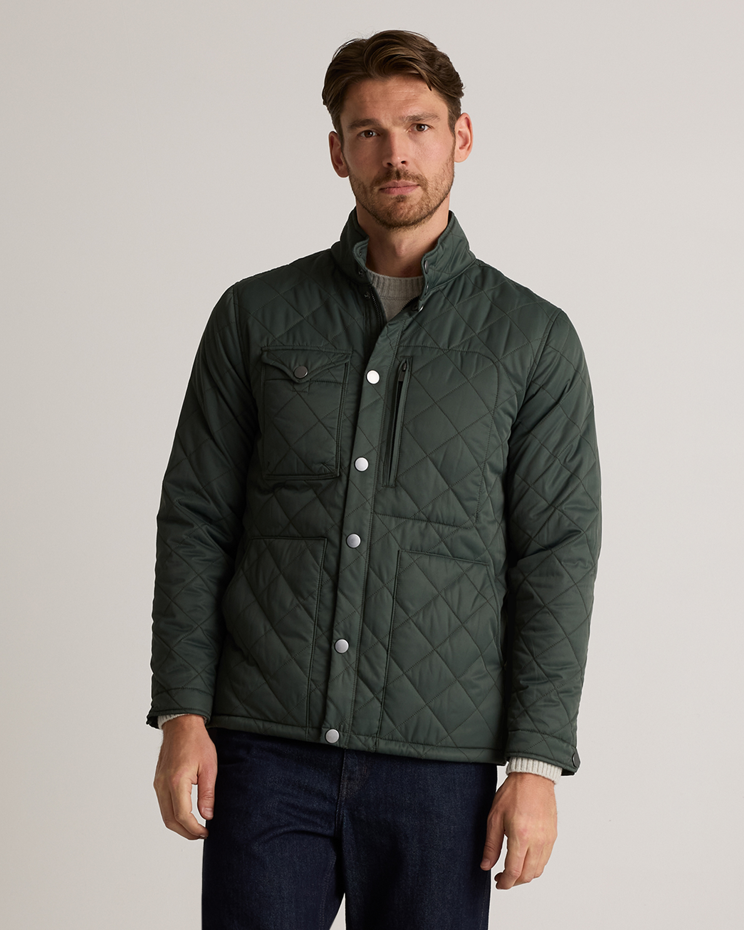 Featherless Quilted Utility Jacket