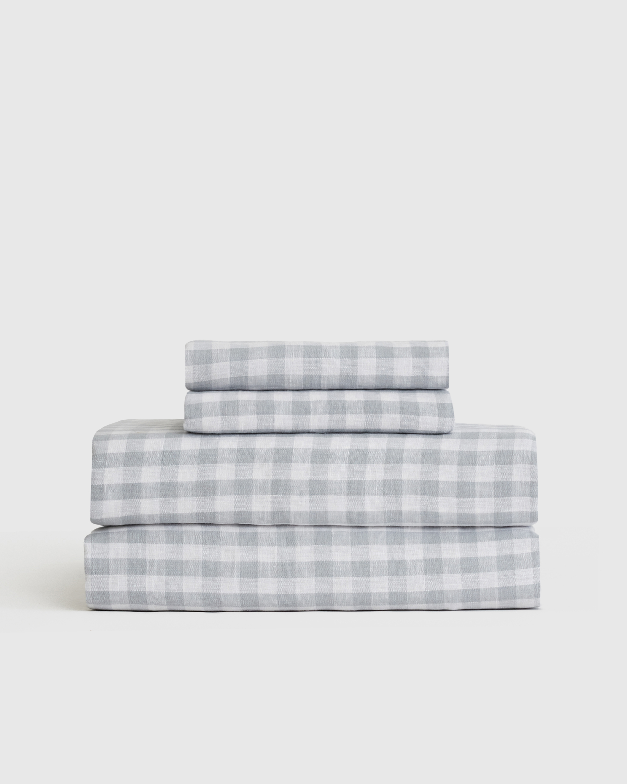 European Linen Gingham Sheet Set