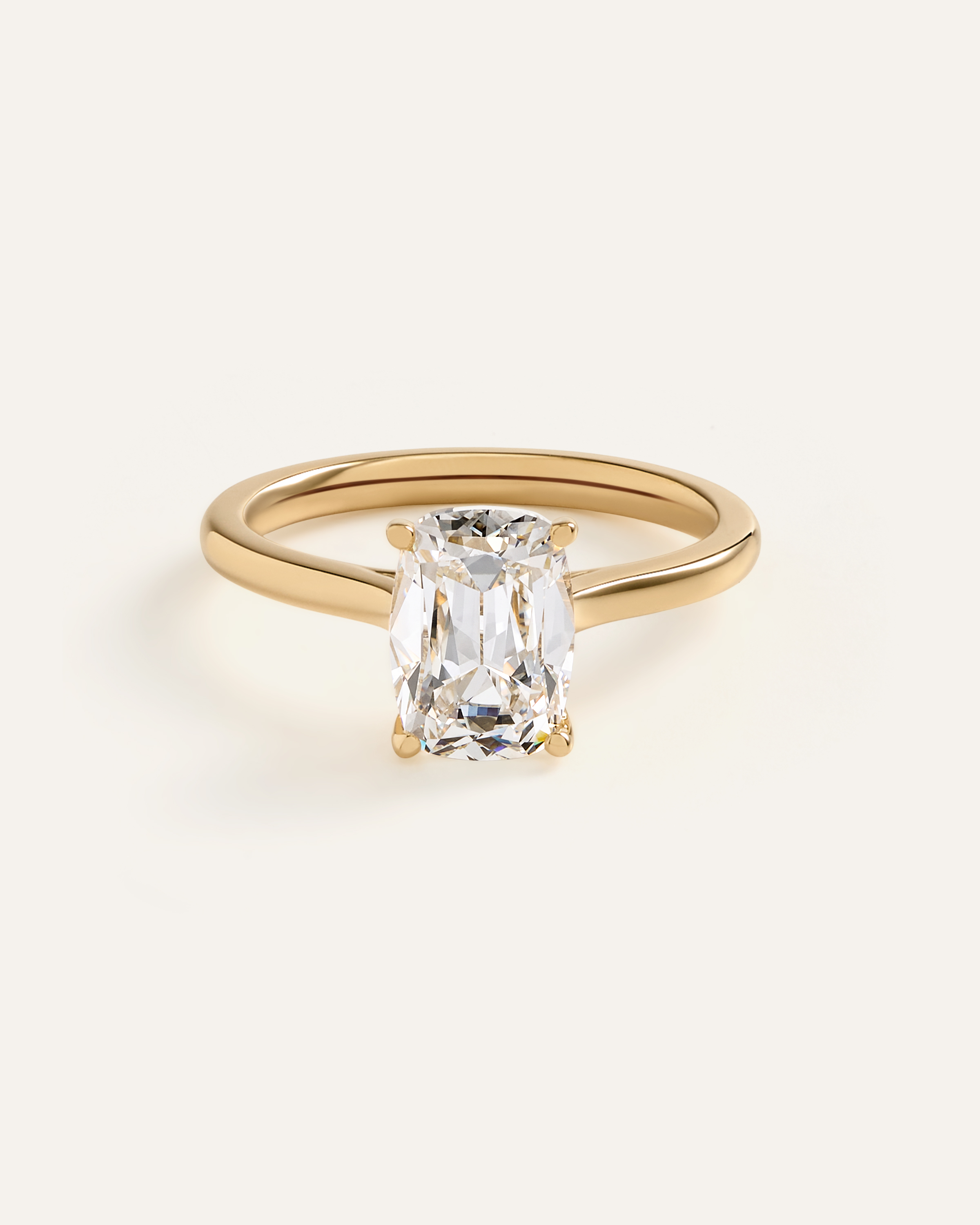 Lab Grown Diamond Antique Cushion Trellis Cathedral Engagement Ring - 2.5ct
