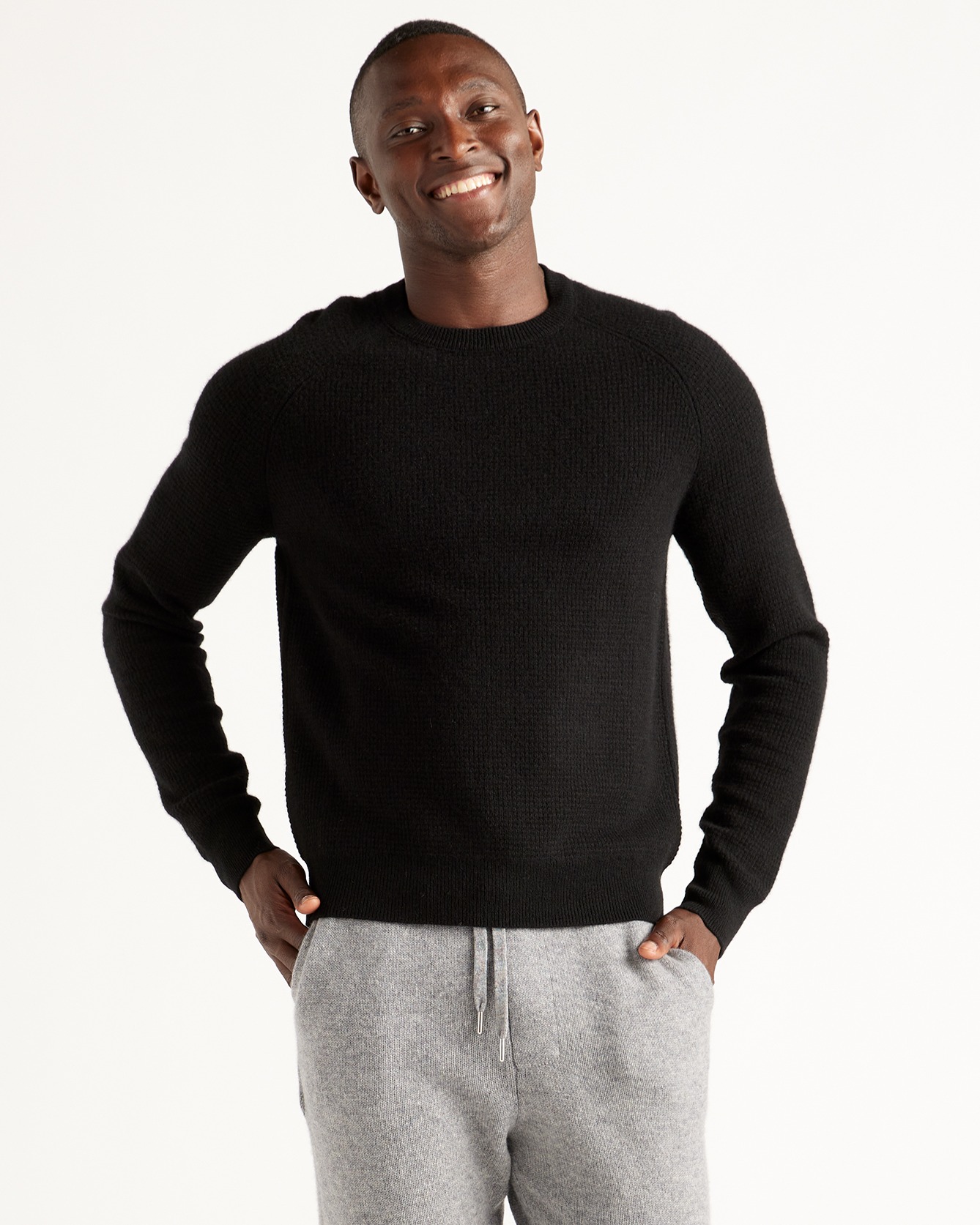 Mongolian Spring Cashmere Waffle Sweatshirt