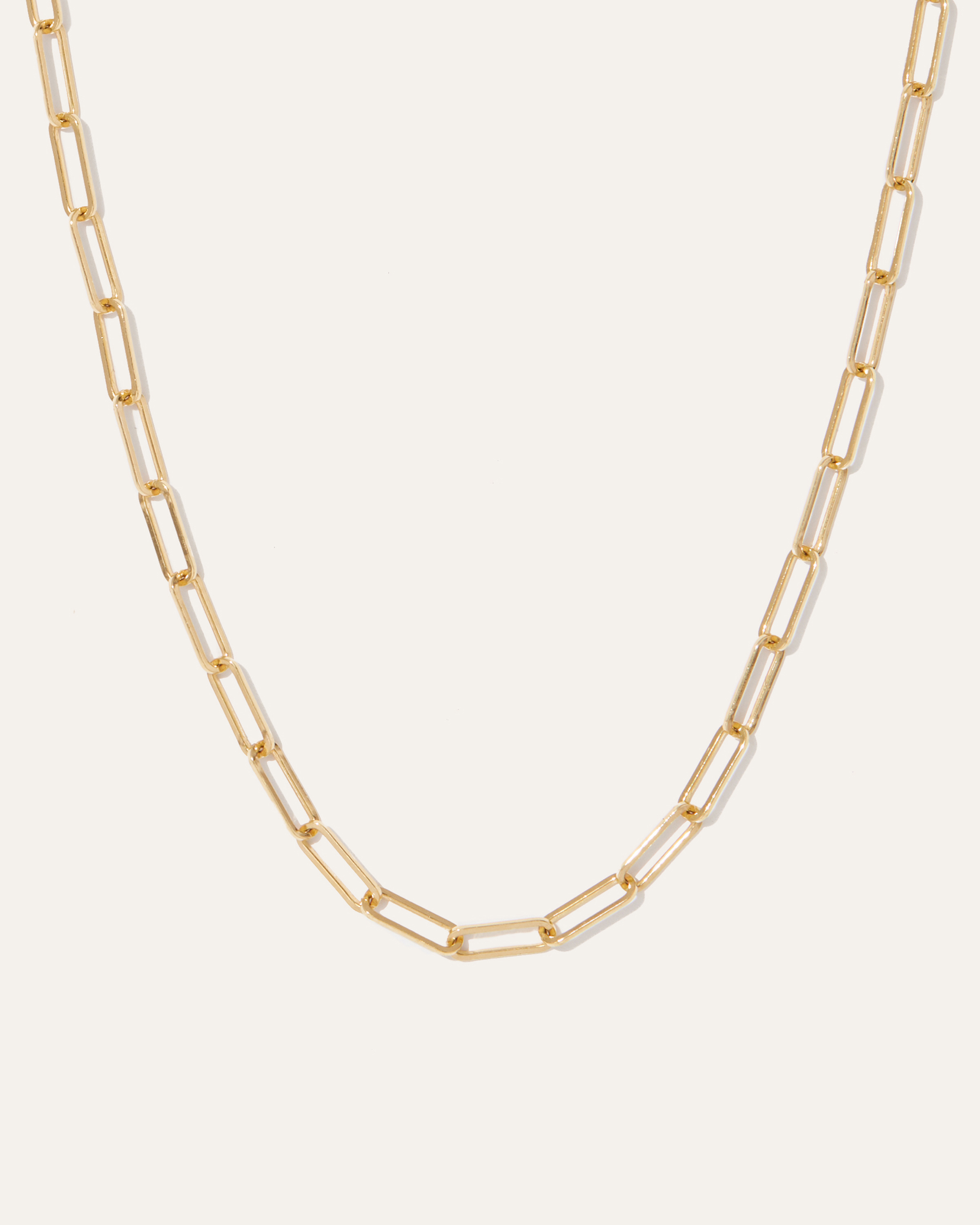 14K Gold Paperclip Chain Necklace - 2.7mm