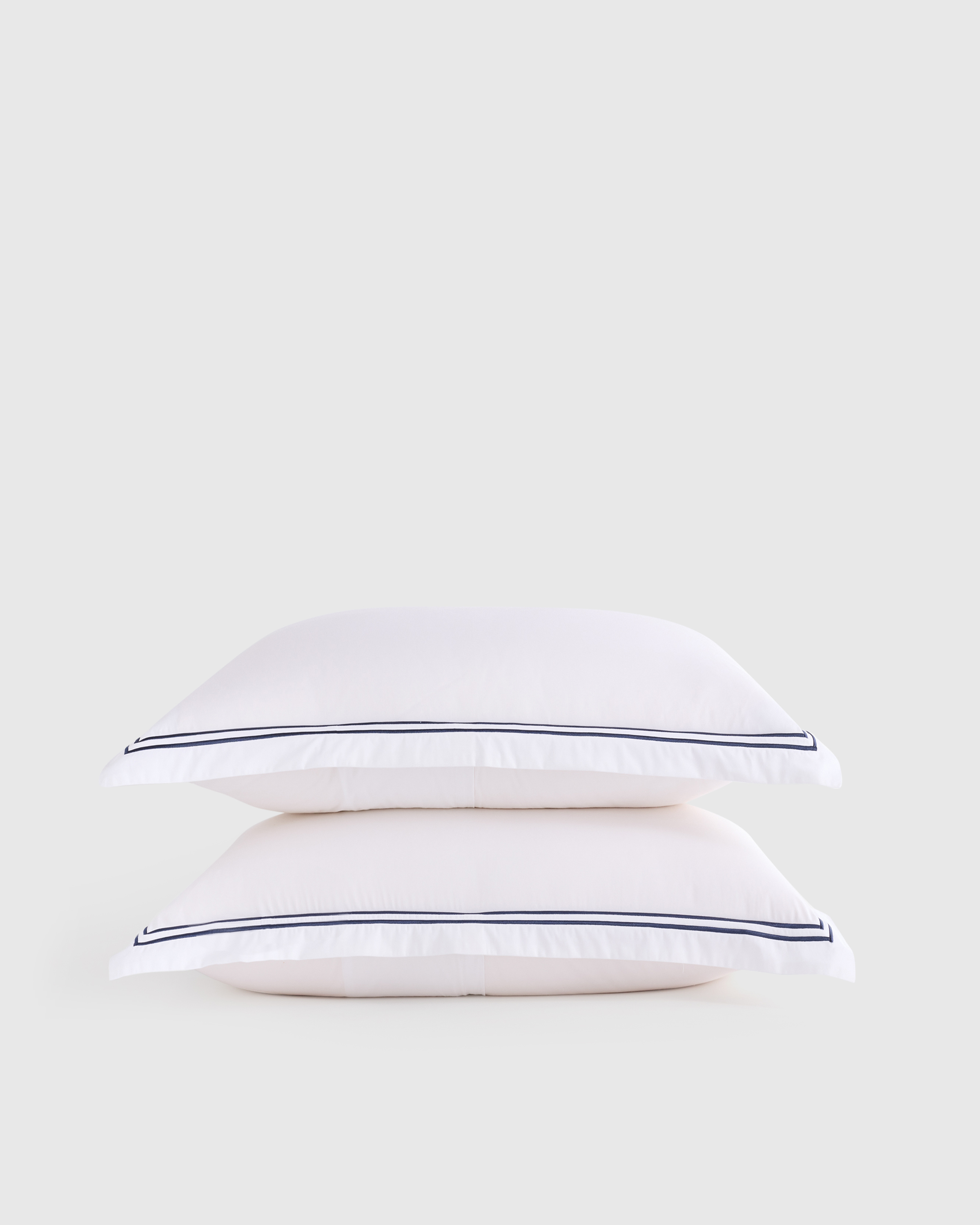 Organic Crisp Percale Embellished Sham Set