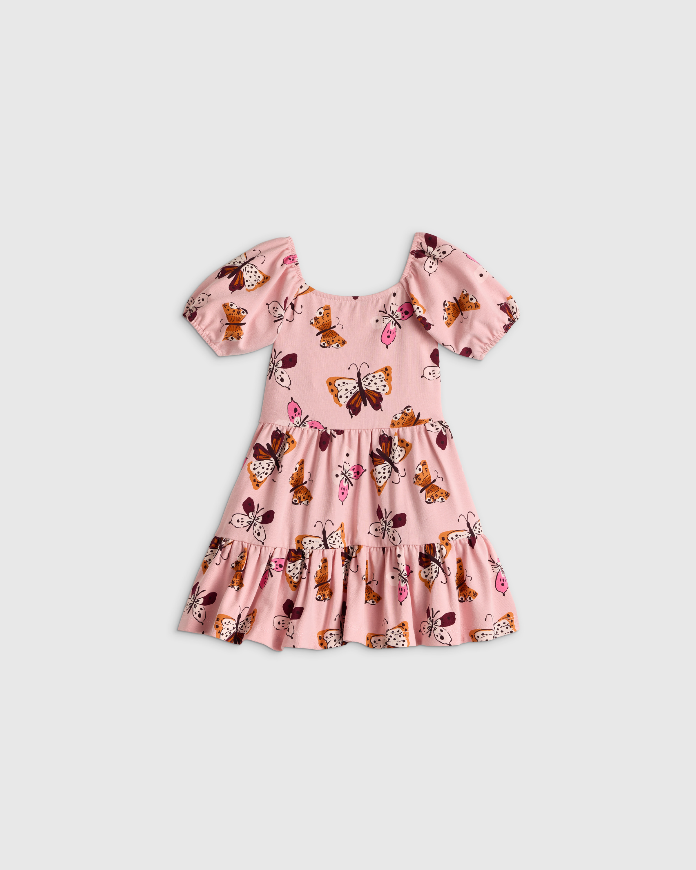 Organic Cotton Puff Sleeve Skater Dress