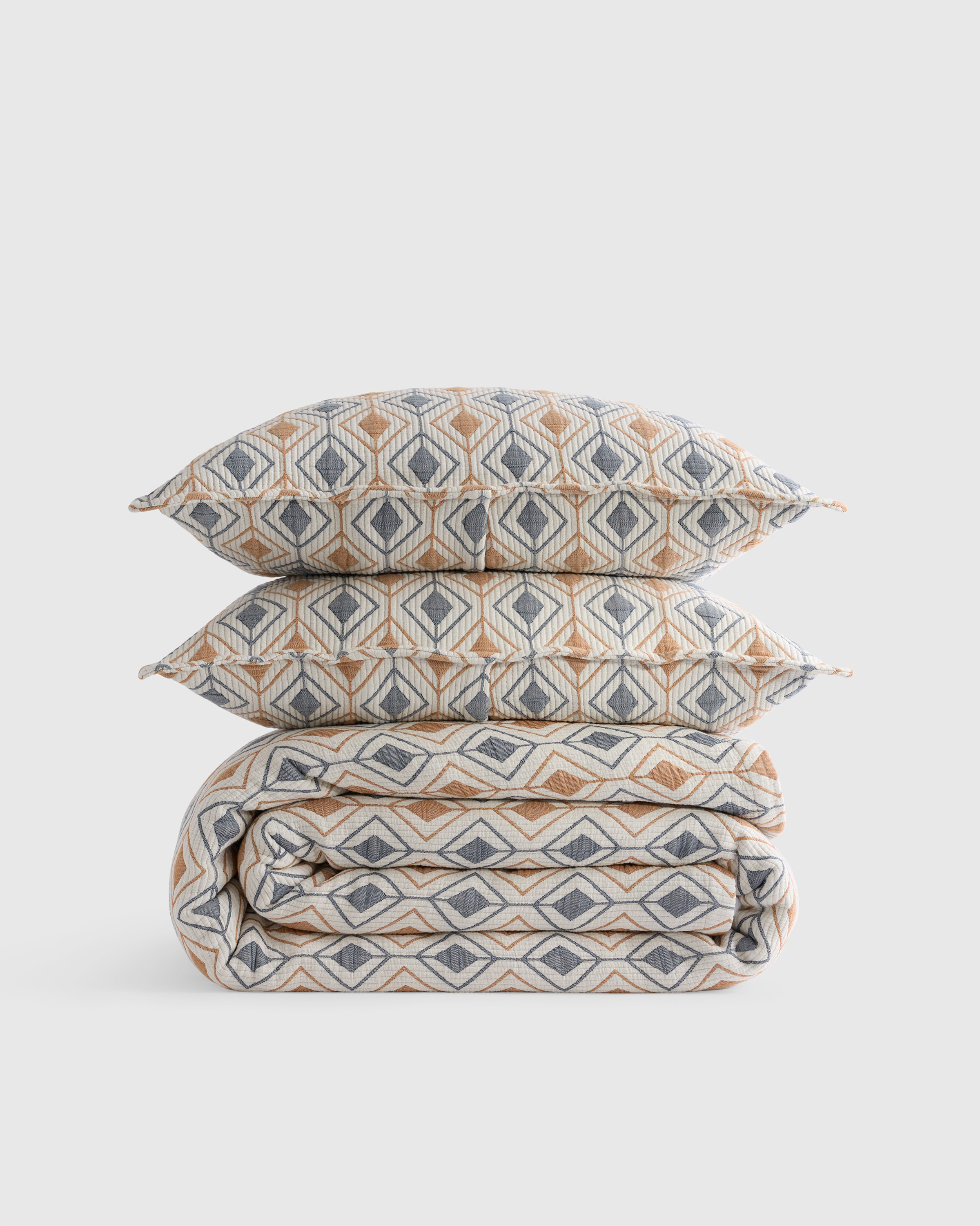 Organic Cotton Mosaic Coverlet Set