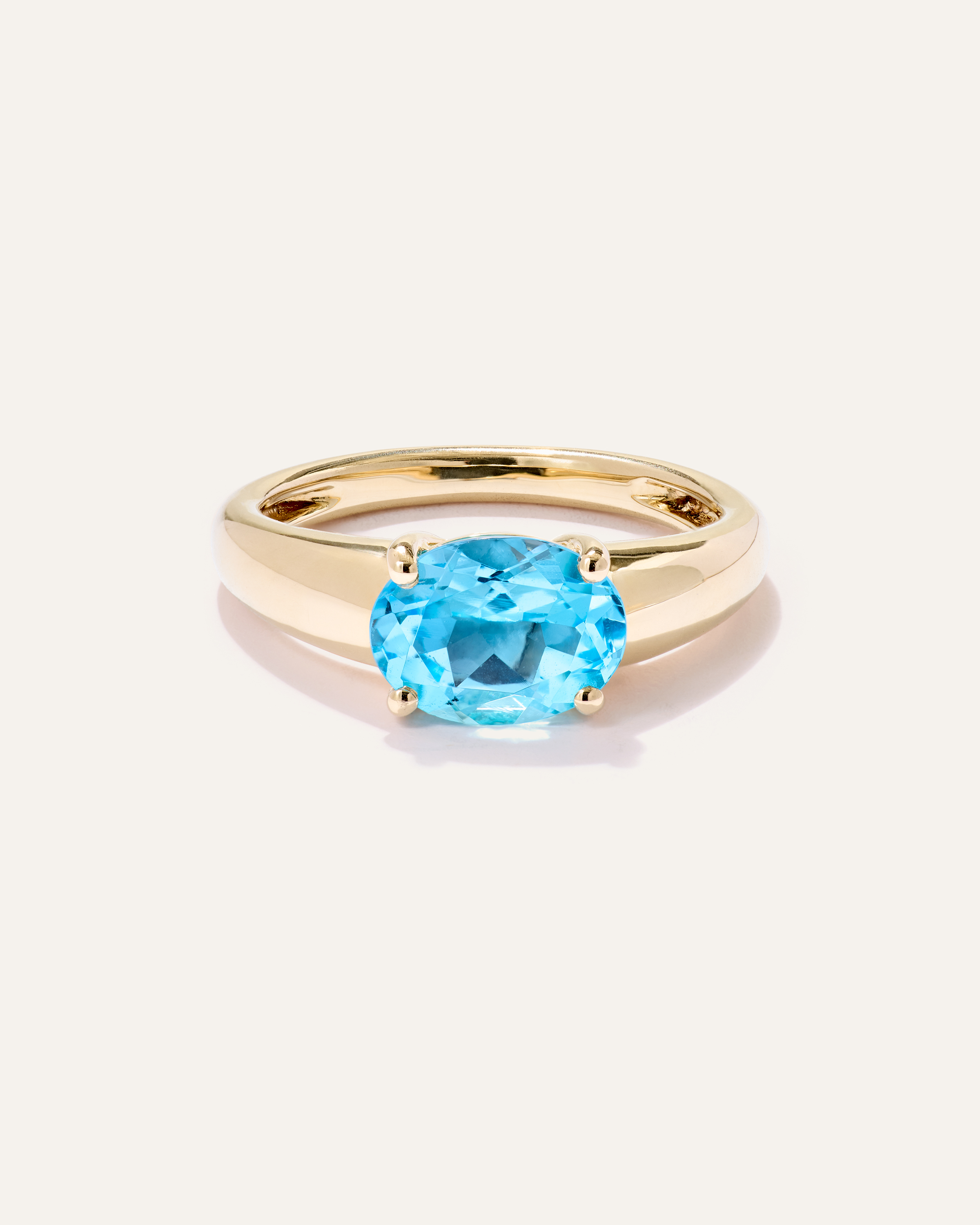 14K Gold Gemstone Vintage Inspired Ring