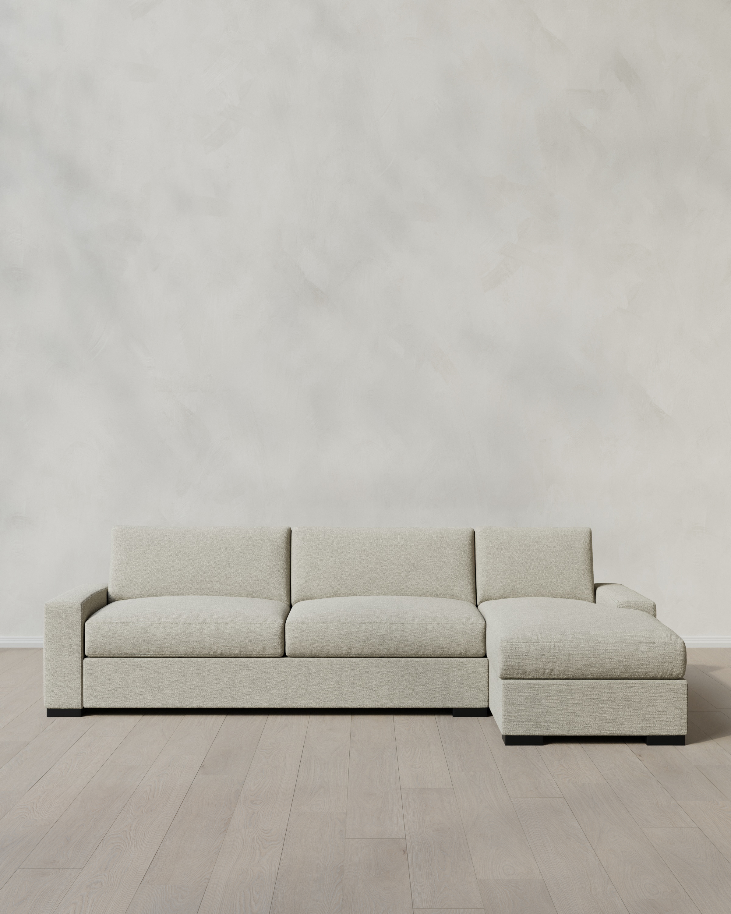 Stillman Chaise Sectional in Performance Basketweave