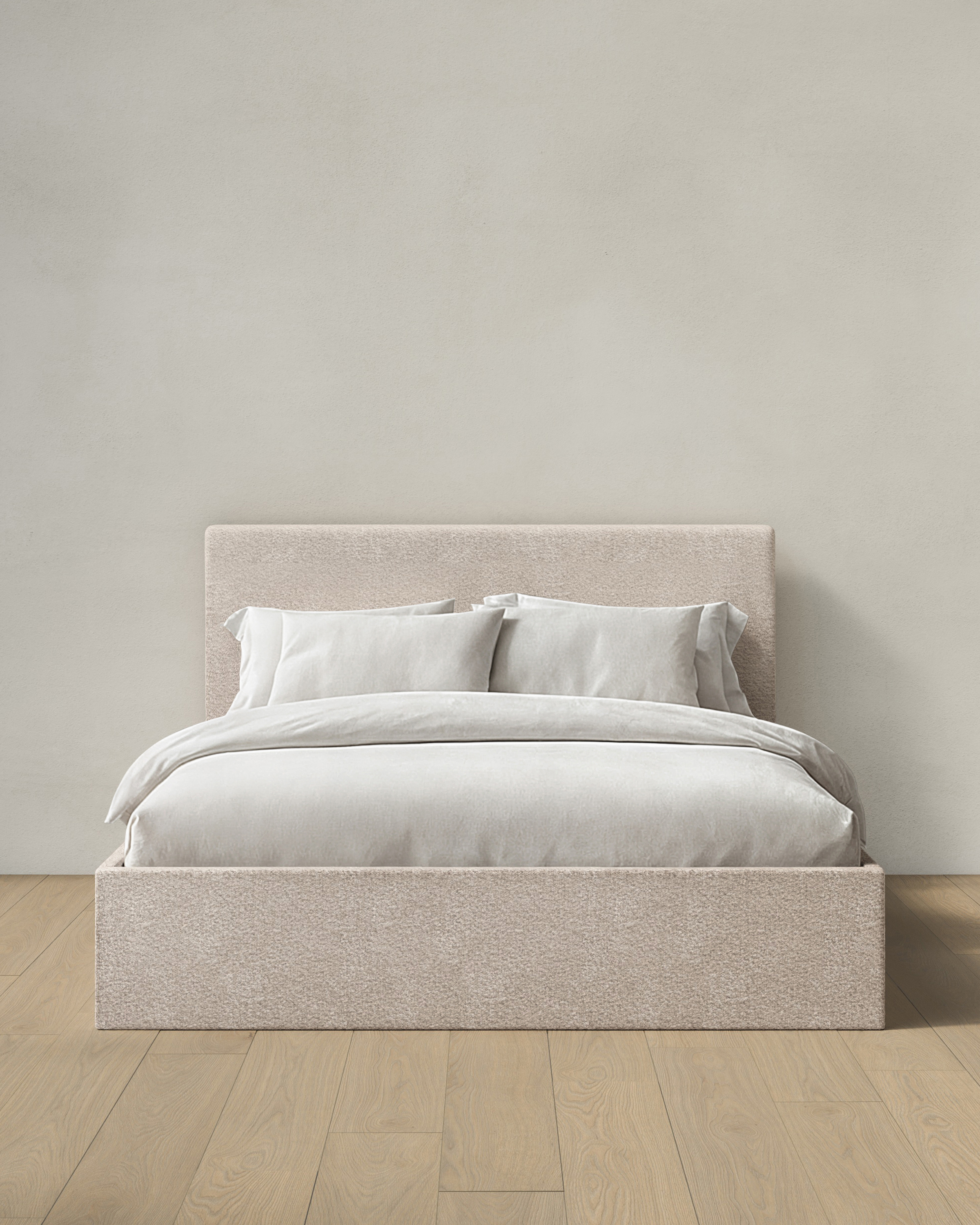 Plush Boucle Square Bed