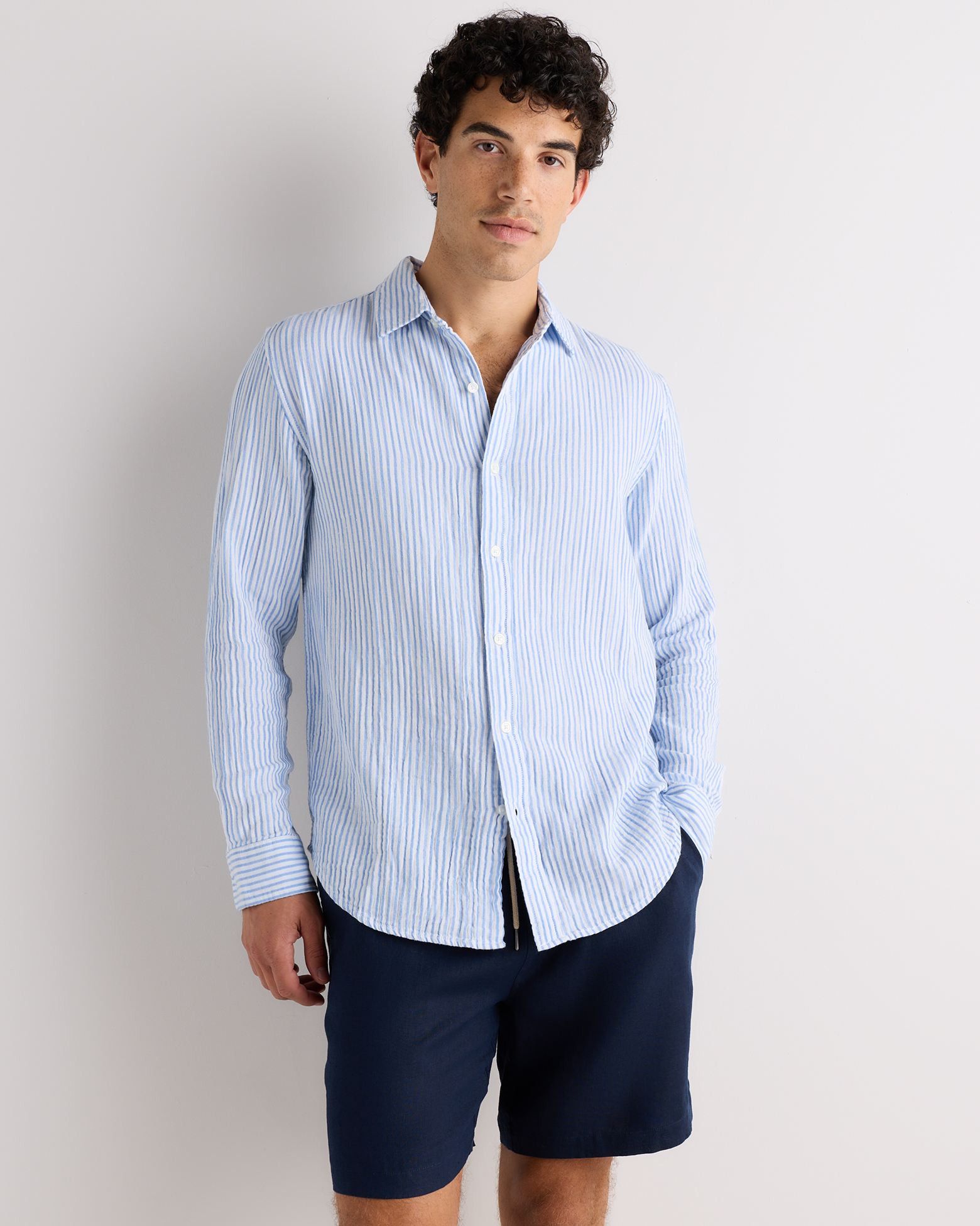 100% Organic Cotton Gauze Long Sleeve Shirt