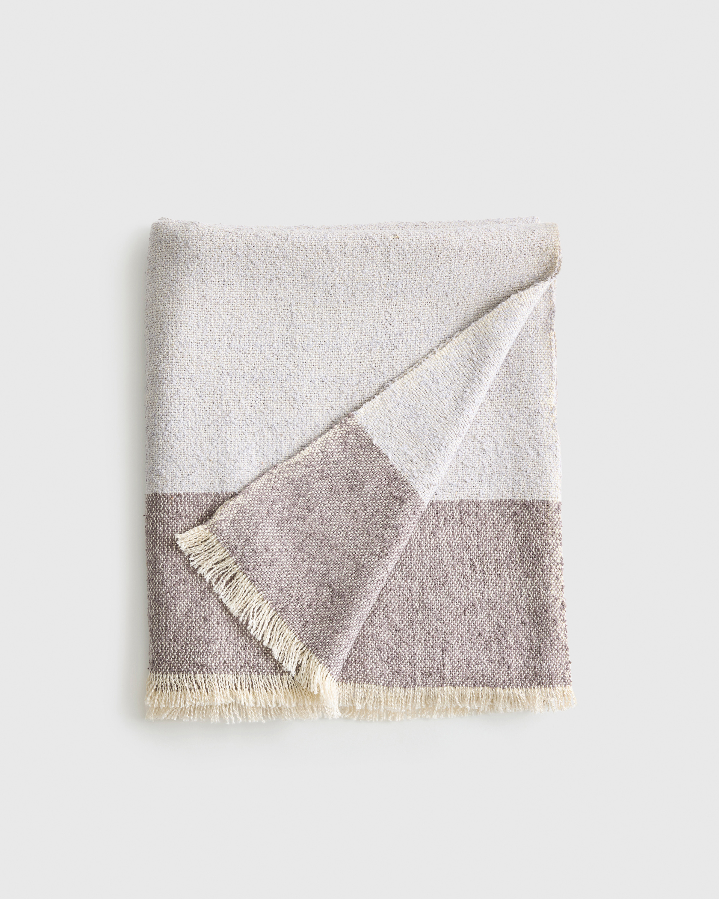 Silk Cashmere Striped Boucle Throw
