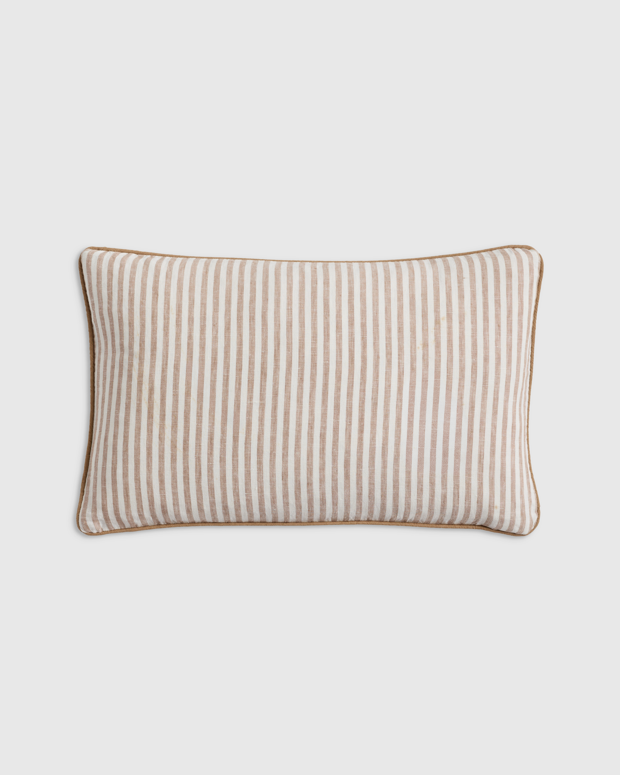 Piped Linen Stripe Pillow Cover