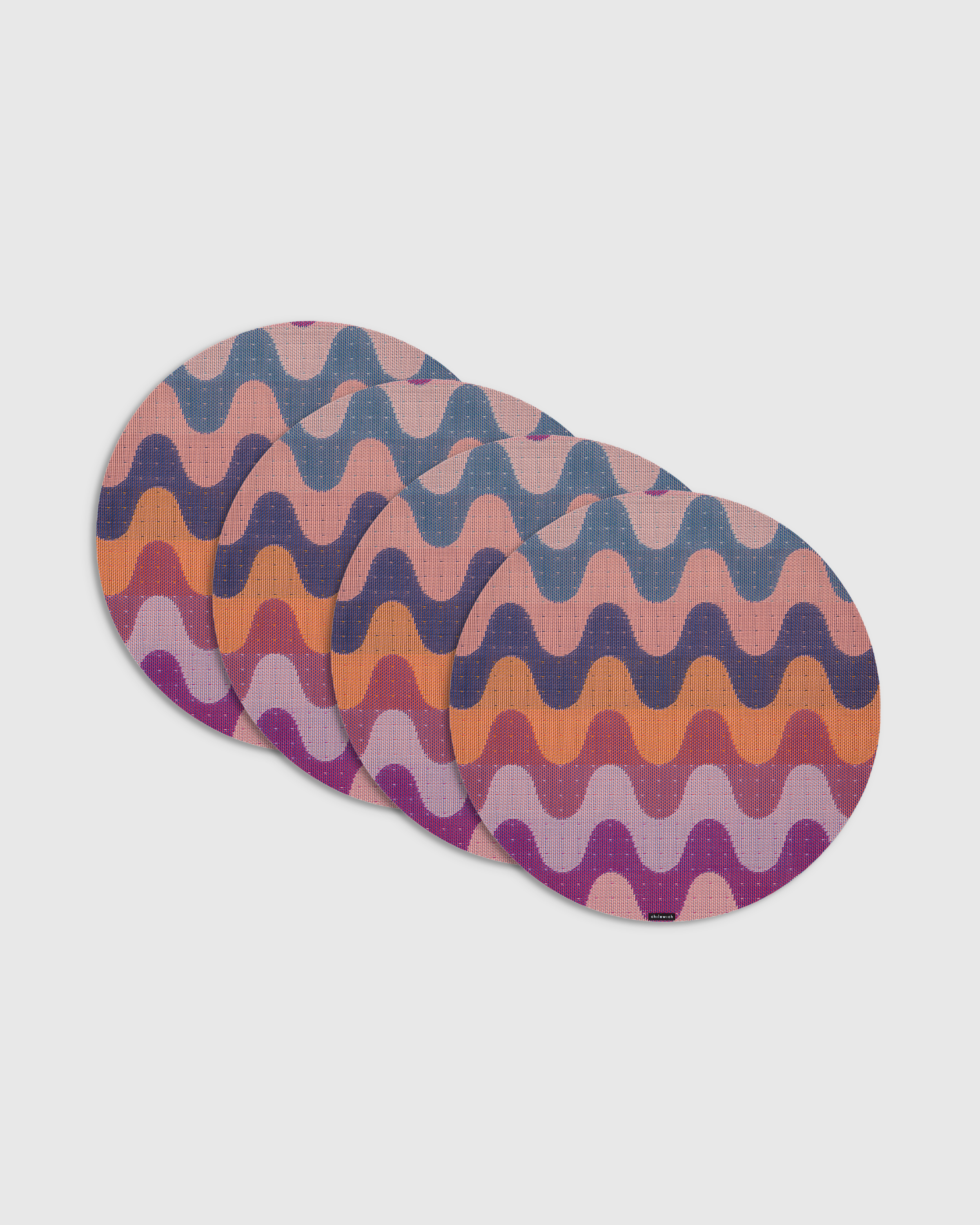 Wiggle Easy-Care Round Placemat, Set of 4 by Chilewich