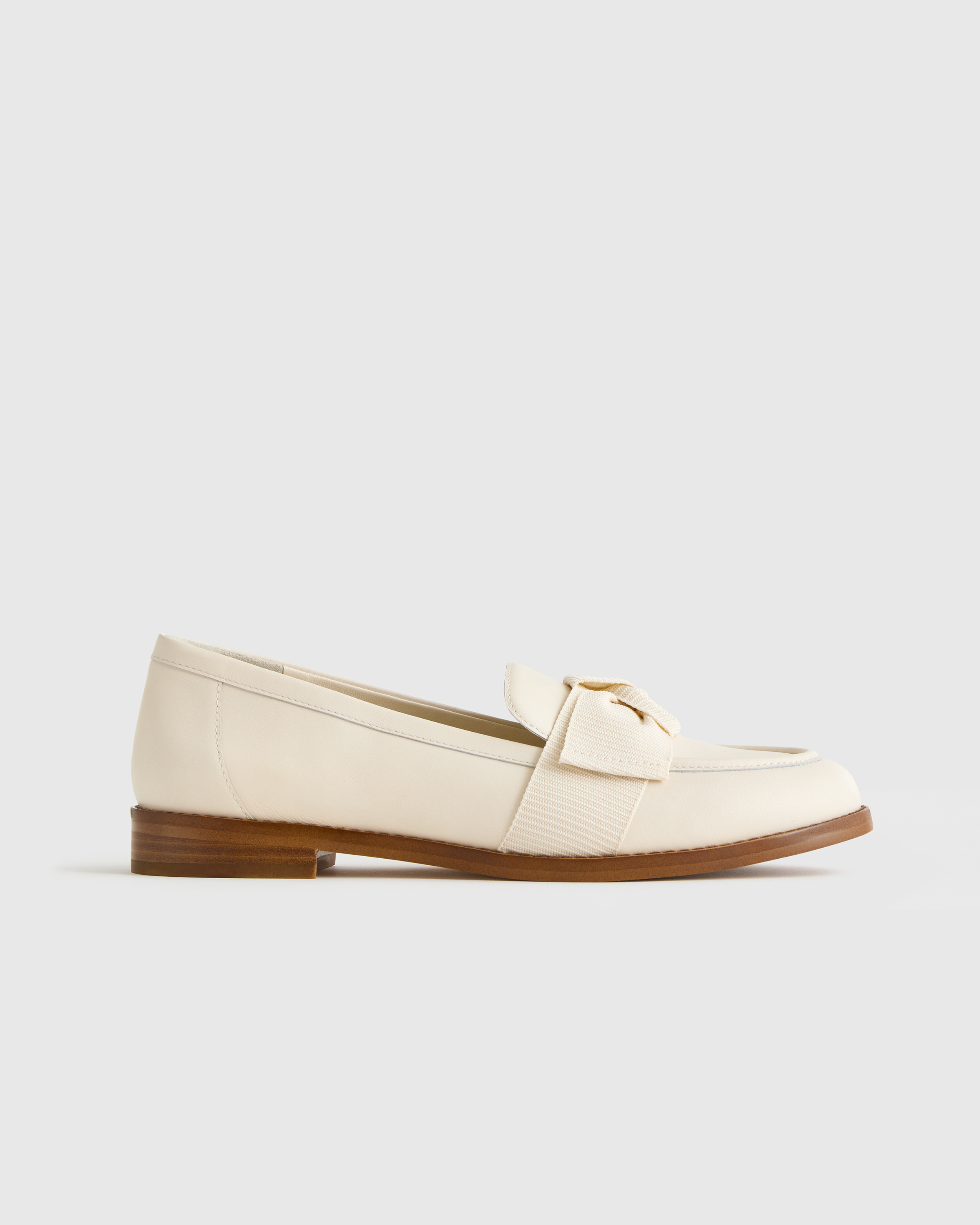 Italian Leather Bow Penny Loafer