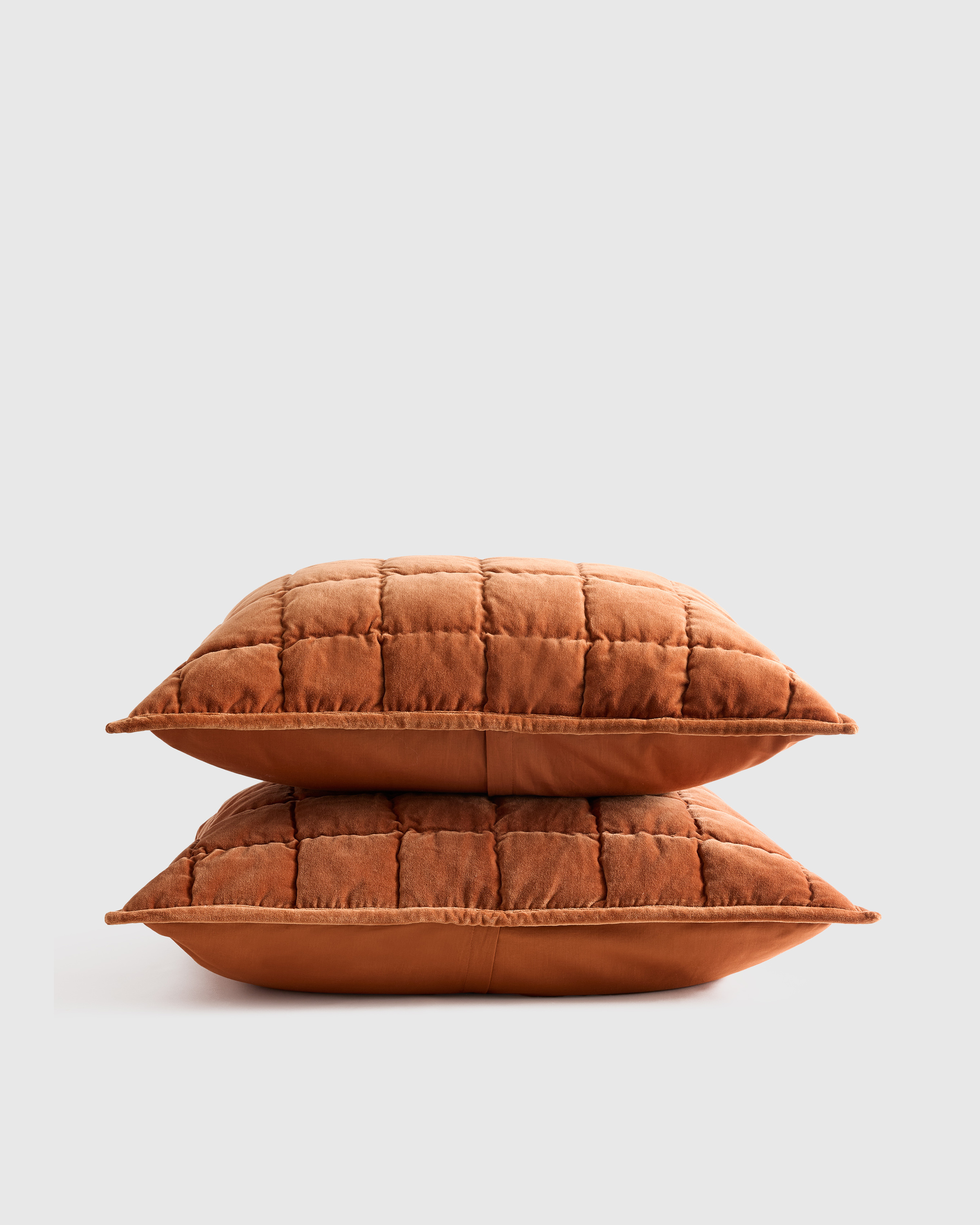 Cotton Velvet Box Quilted Sham Set
