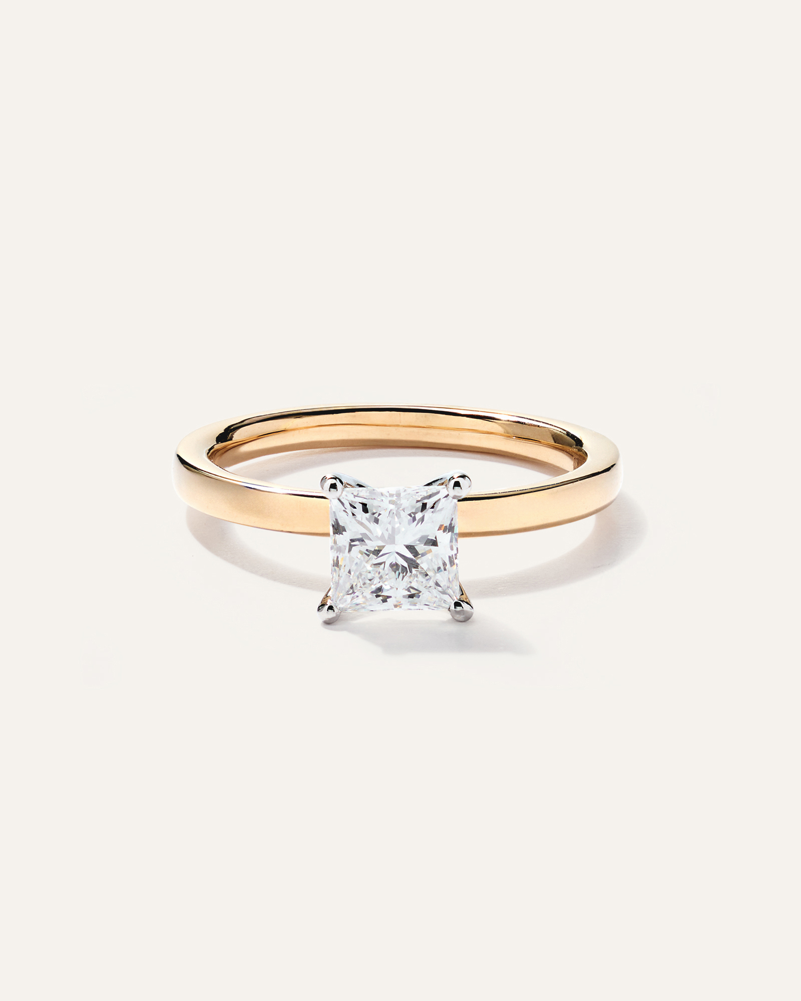 Lab Grown Diamond Princess Comfort Fit Engagement Ring - 1ct