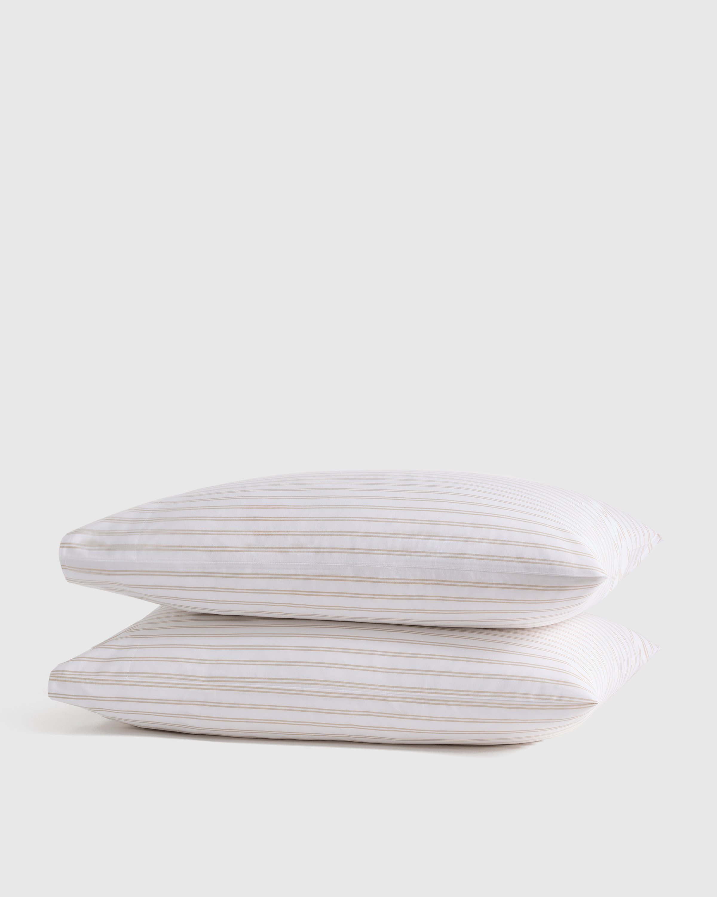 Organic Crisp Percale Double Stripe Pillowcase Set