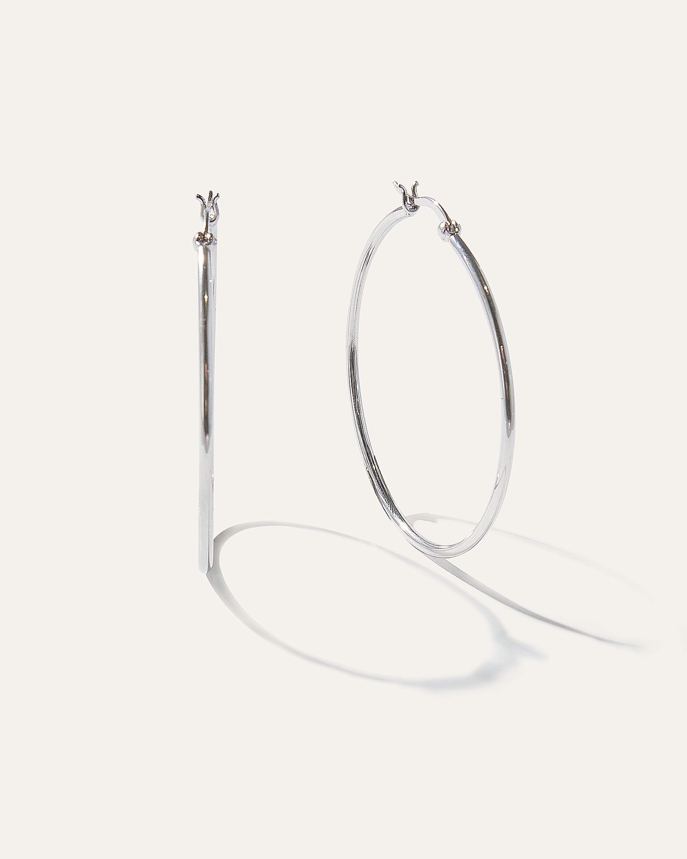 Silver Statement Hoops