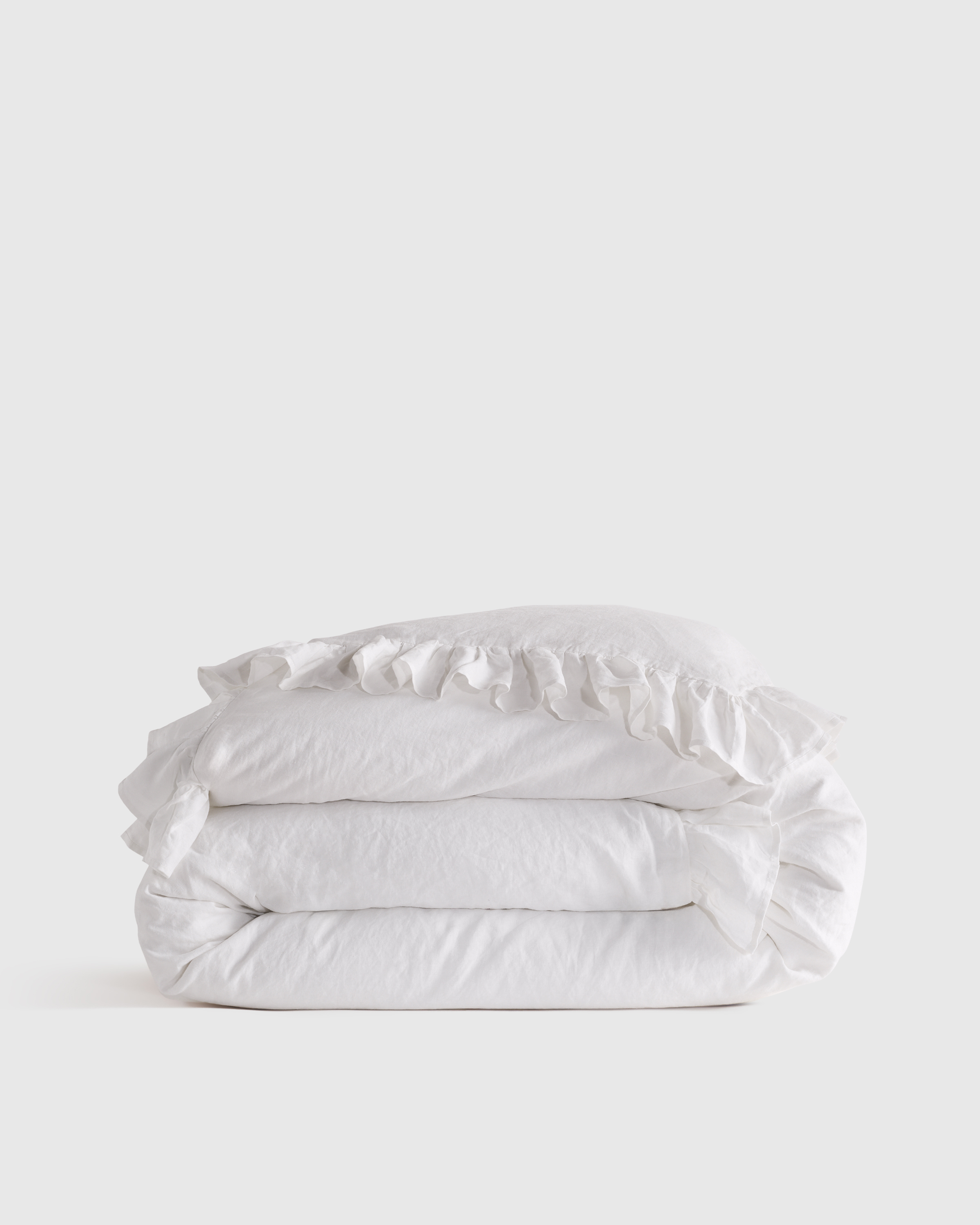 European Linen Ruffle Duvet Cover