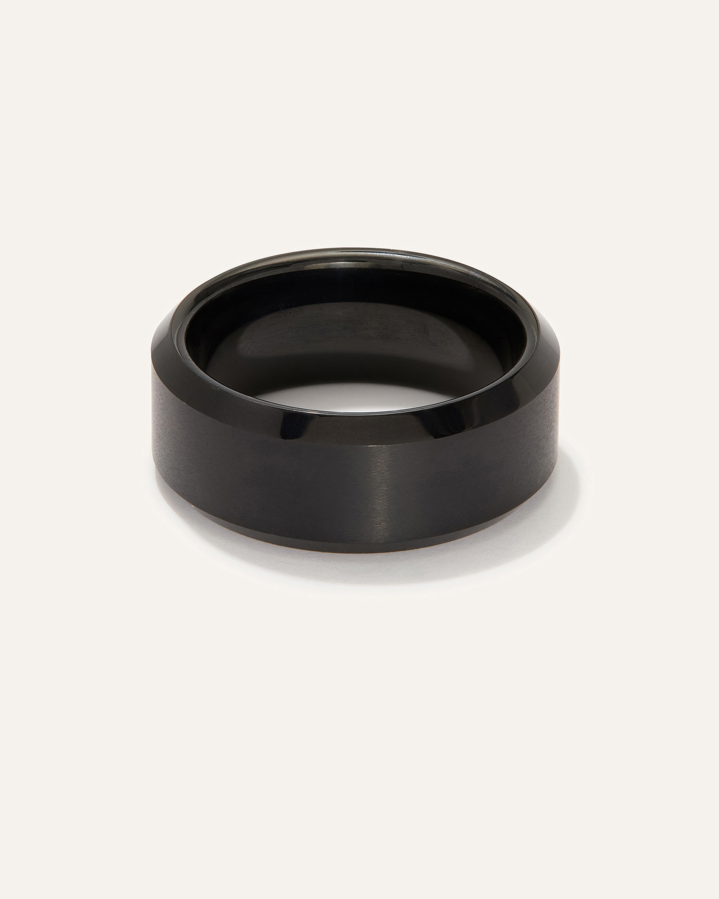 Tungsten Carbide Black Plated Brushed Band