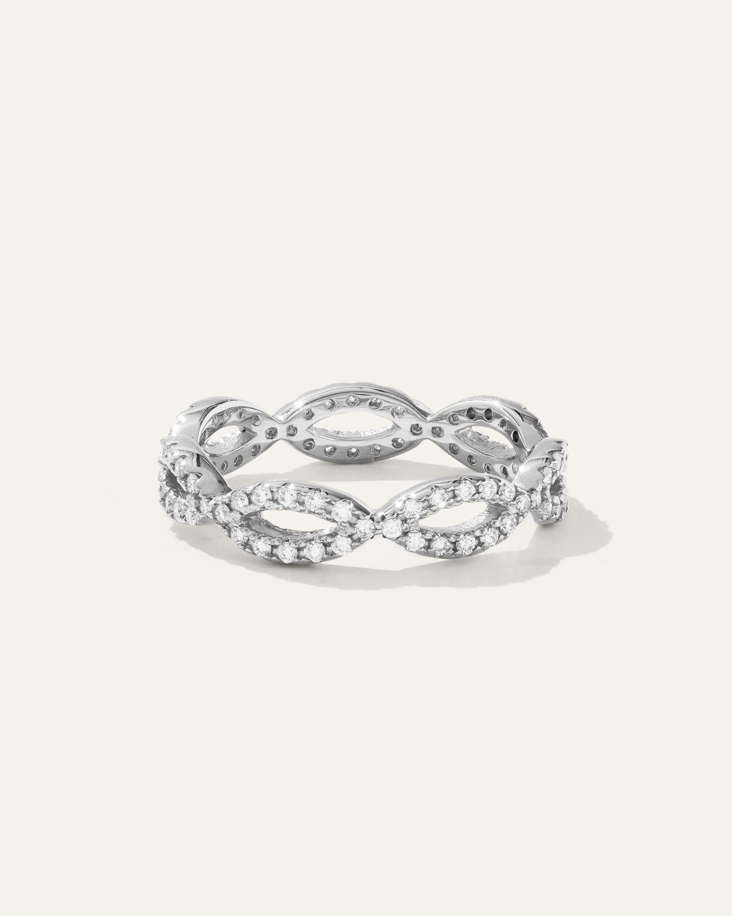 14K Gold Diamond Infinity Band
