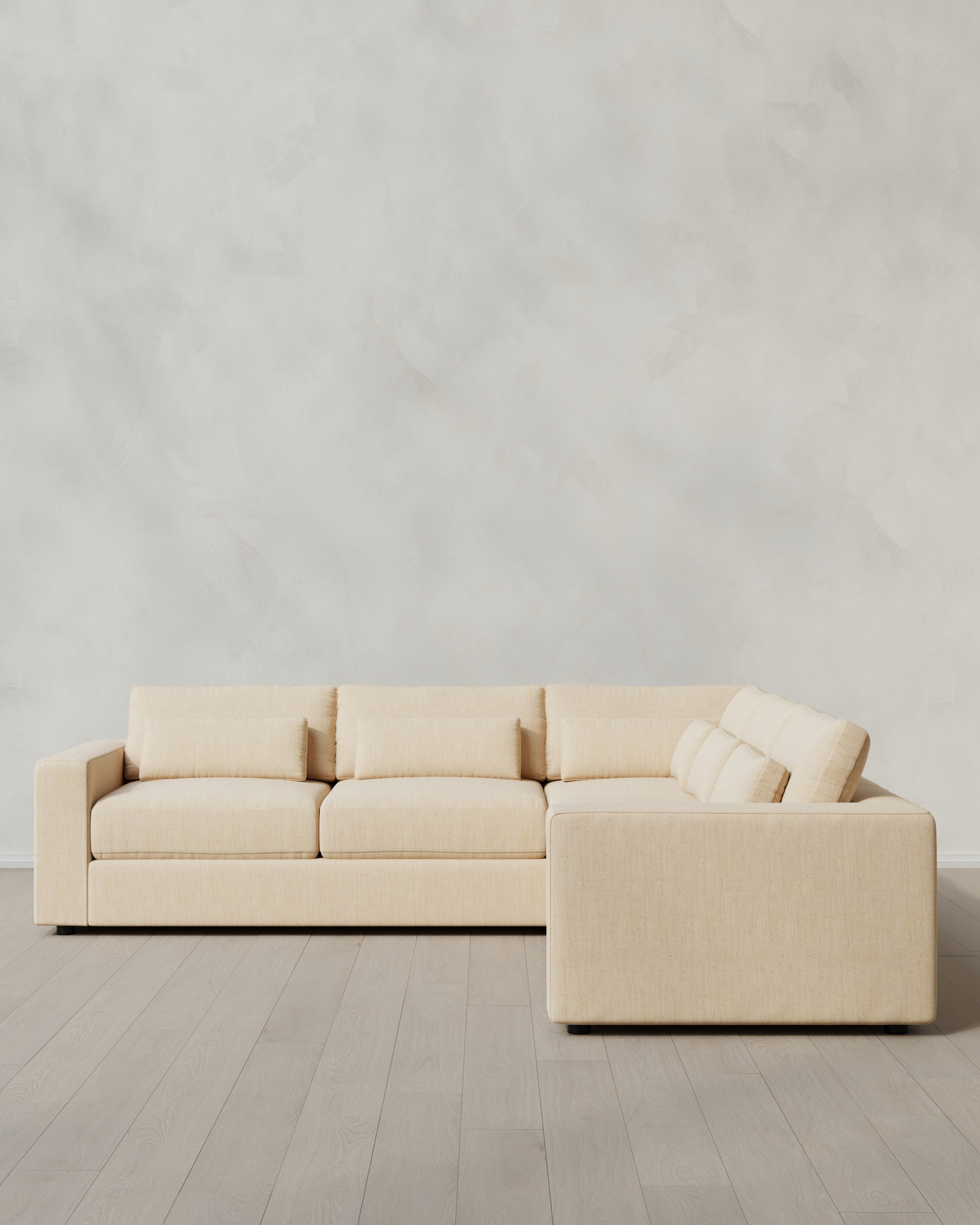 Ashford Deep Seat L Sectional in Performance Chenille Linen Blend