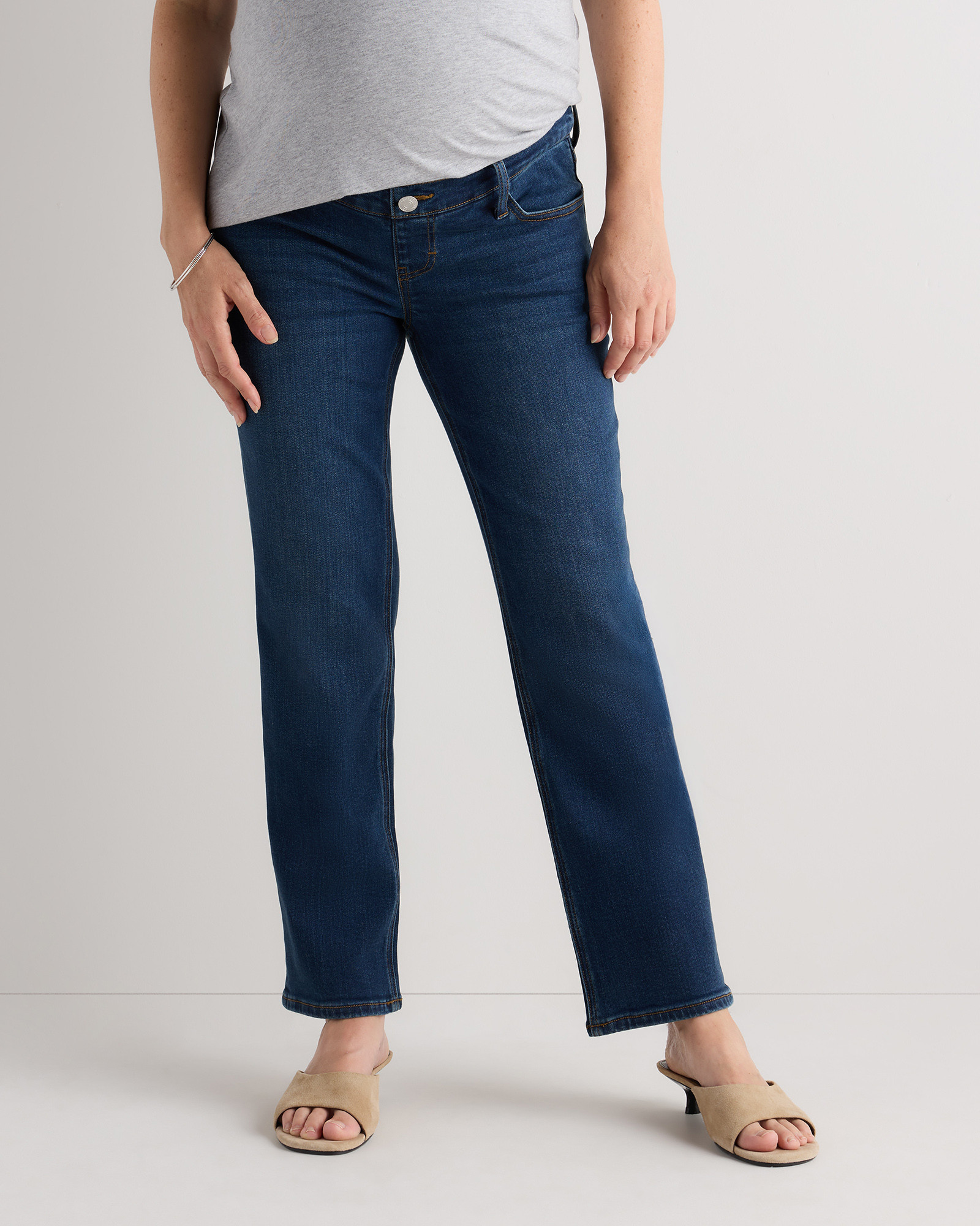 Lila Stretch Maternity Straight Jeans