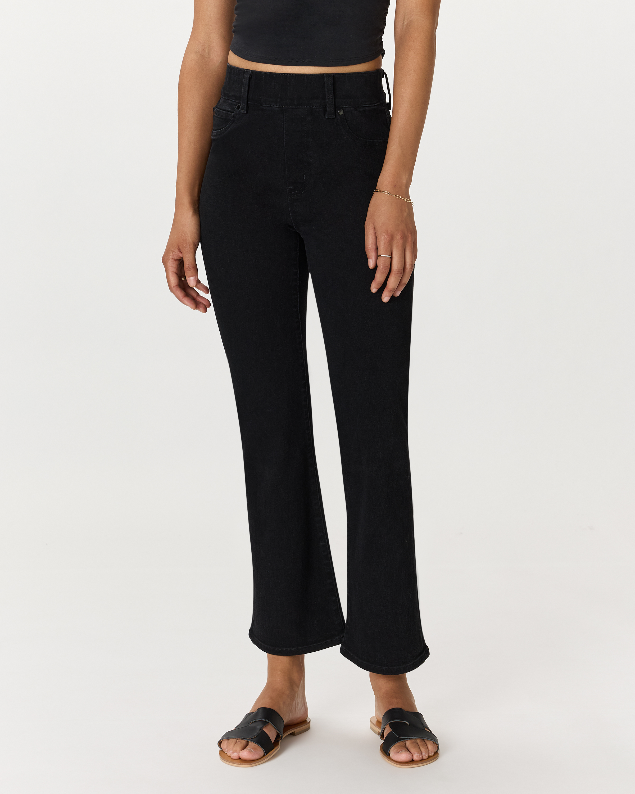Nina Stretch Pull-On Kick Flare Jeans