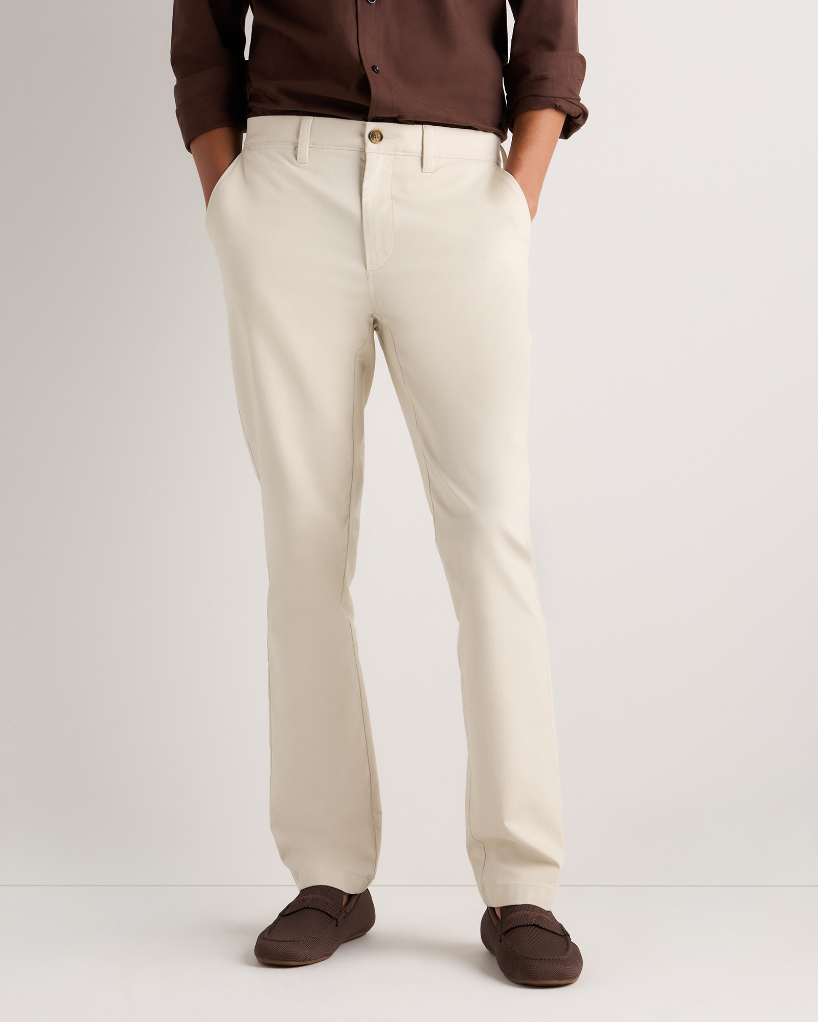 Organic Cotton Stretch Chino Pants - Slim