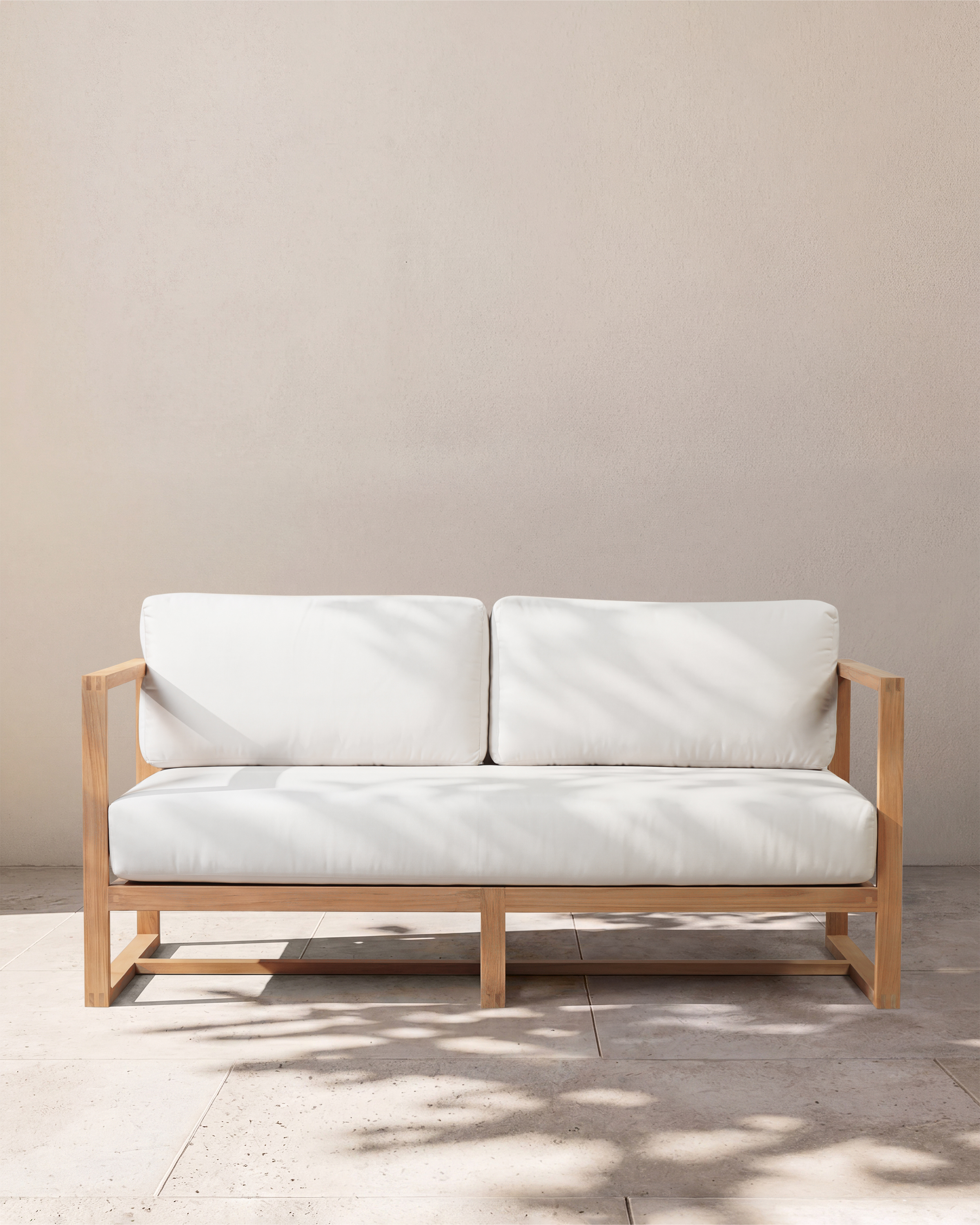 Linear Solid Teak Outdoor Sofa